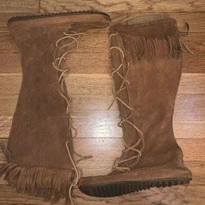 Knee High Moccasins by Minnetonka